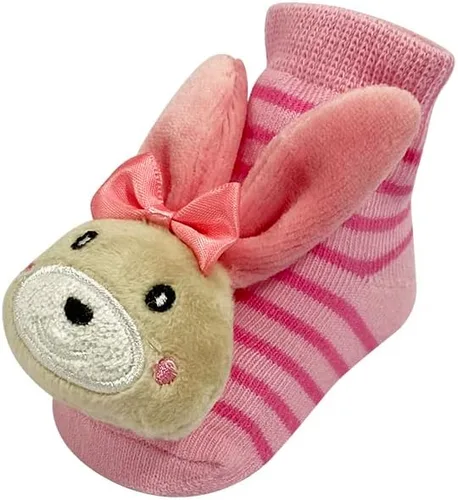 Vista 3 de PUPPET Calcetines sonajeros para bebé, botines de algodón, juego de regalo, Multicolor, 6 meses