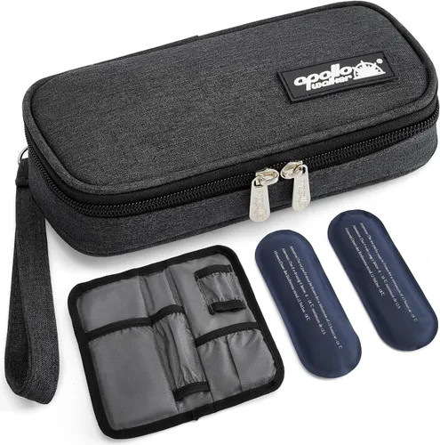 Vista 15 de apollo walker Funda de viaje para enfriar insulina, enfriador de medicamentos diabéticos aprobado por la TSA con bolsas de hielo y forro aislante