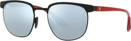 Vista 2 de Ray-Ban Unisex Sunglasses Black Frame, Light GreenSilver Lenses, 53MM