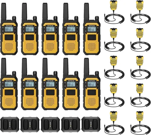 Vista 20 de Retevis Walkie Talkies de construcción RB48 largo alcance, durabilidad