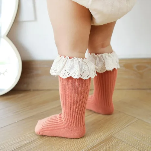 Vista 6 de Calcetines largos con volantes para bebés y niñas de 6 a 12 meses