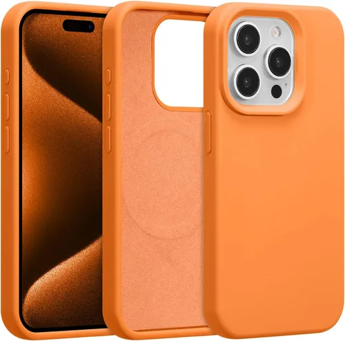 Vista 117 de Funda magnética de silicona para iPhone 13 Pro, color blanco antiguo [Compatible con Magsafe] [Forro de microfibra suave antiarañazos], funda