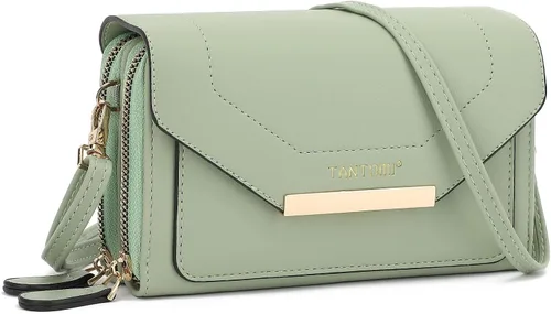 Vista 11 de TANTOMI Small Crossbody Bag for Women Vegan Leather Cell Phone Purse Crossbody Wallet with Adjustable Strap