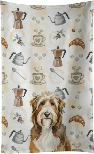 Vista 215 de Caroline's Treasures Afghan Hound - Toalla de cocina para barra de café, terciopelo frontal y lazo de algodón, lavable a máquina Sabueso afgano