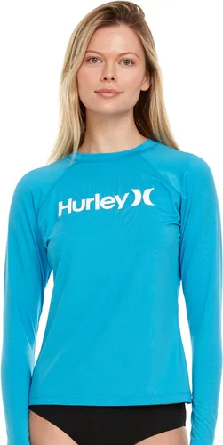 Vista 16 de Hurley Camiseta de natación de manga larga para mujer, protección solar UPF Negro