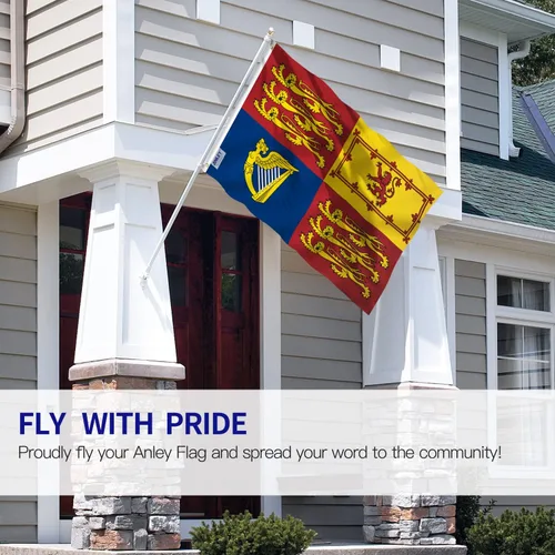 Vista 2 de Anley Fly Breeze - Bandera estándar del Reino Unido de 3 x 5 pies, cabecera de lona y doble costura, bandera británica Reino Unido, Inglaterra, Gran