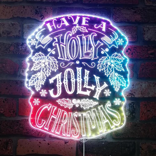 Vista 9 de ADVPRO Regalos de árbol de Navidad presenta luces RGB Dynamic Glam LED Sign - Forma de corte a borde - Decoración de pared inteligente 3D