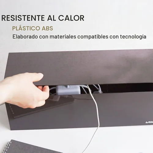 Vista 6 de YAMAZAKI Home Cable Box-Outlet Cable Organizador de almacenamiento, protector de cubierta
