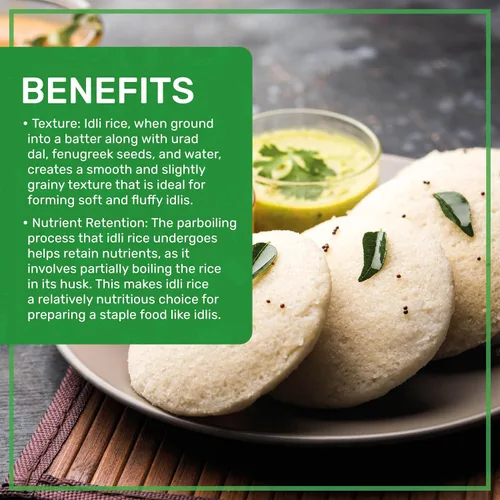 Vista 4 de Jiva Organic Idli Rice - Bolsa de 10 libras, sin OMG, orgánico USDA, vegano, perfecto para Idli y Dosa, arroz parboiled de grano corto