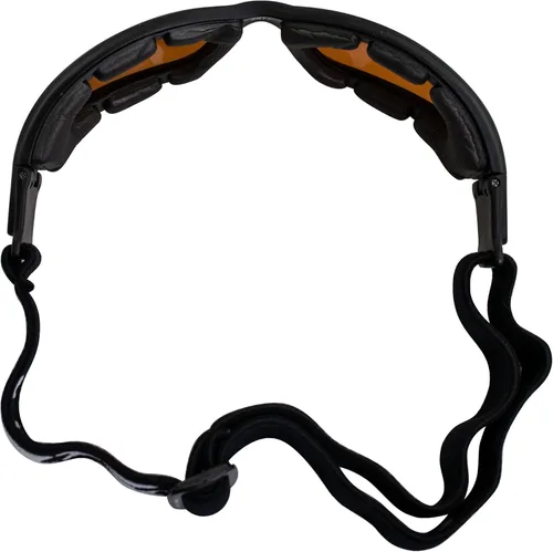 Vista 4 de Epoch Eyewear Gafas deportivas acolchadas para motocicleta, color negro con lente ámbar