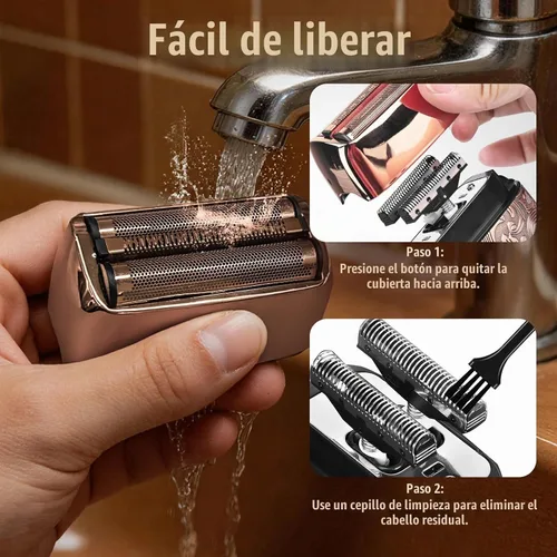 Vista 6 de Ufree Afeitadora de papel y recortadora de pelo de barba, maquinilla de Bronce