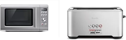 Vista 8 de [Usado] Breville BMO650SIL - Horno microondas de cierre suave compacto, color plateado Precisely reheat, defrost and cook food Soft close door