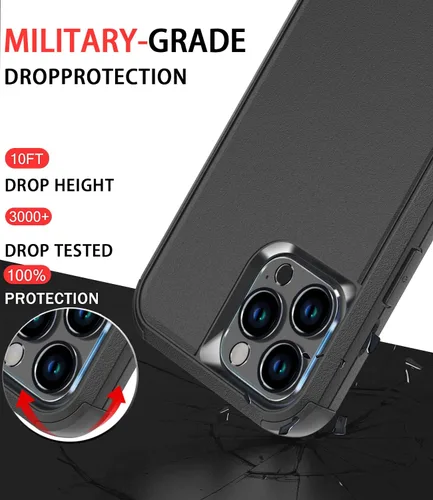 Vista 2 de Diverbox Funda para iPhone 13 Pro Max [a prueba de golpes] [a prueba de caídas]