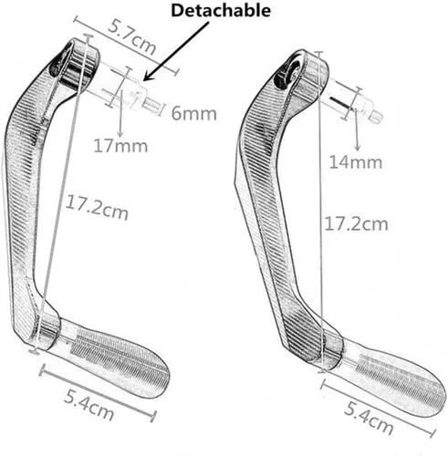 Vista 3 de Paramanos universales de fibra de carbono de aleación de aluminio de freno palancas de embrague protector de motocicleta para Yamaha FZ25 FZ 25 2017