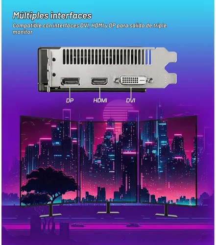 Vista 6 de MOUGOL Tarjeta gráfica AMD Radeon RX 580 8GB GDDR5 para juegos, HDMI/DP/DVI Blanco