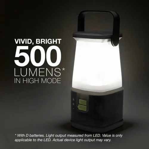 Vista 6 de ENERGIZER WeatheReady - Linterna LED para campamento PRO-360, luz de tienda IPX4 resistente al agua, linternas ultra brillantes alimentadas por Negro