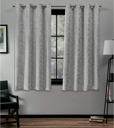 Vista 15 de EXCLUSIVE HOME Kilberry - Par de paneles de cortinas opacas con ojales en la parte superior, 52 x 63 pulgadas, gris ceniza