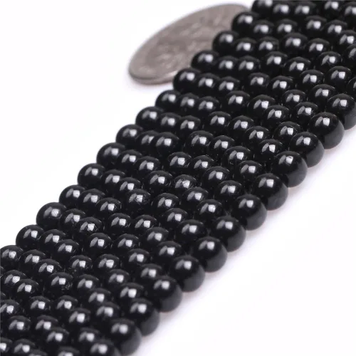 Vista 13 de JOE FOREMAN Cuentas de turmalina negra para hacer joyas, piedras preciosas naturales, semipreciosas, 0.079 in, redondas, facetadas de 15 pulgadas