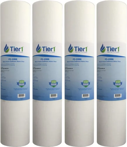 Vista 9 de Tier1 Filtro de agua de 5 micras de 20 x 4.5 pulgadas Cartucho de prefiltro de sedimentos de polipropileno hilado para toda la casa Reemplazo