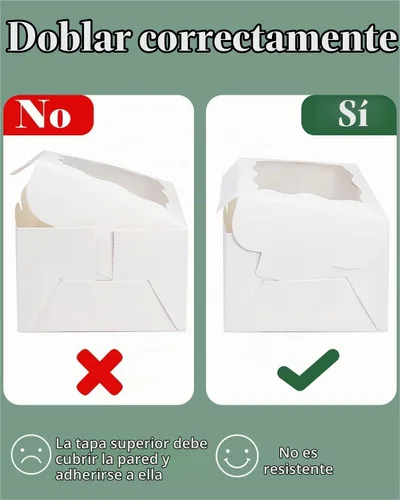 Vista 4 de Bakepacker 60 piezas Cajas para galletas negras de 6 x 6 x 3 pulgadas, fáciles de montar, cajas para macarrones y repostería con ventana para Negro