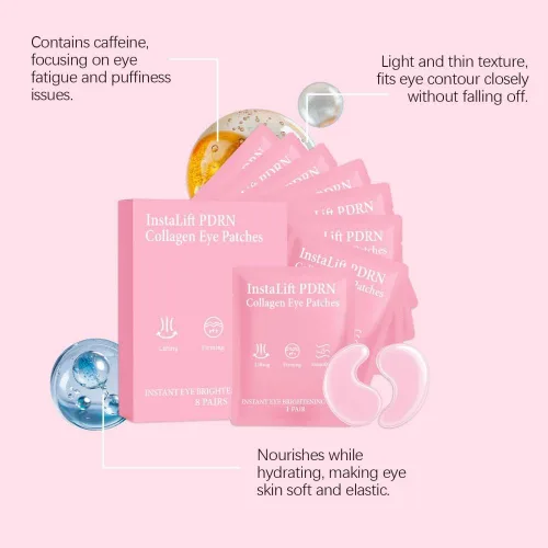 Vista 4 de Serene - Parches para ojos con colágeno PDRN, antiarrugas instantáneas para ojeras y ojos hinchados, parches hidratantes debajo de los ojos