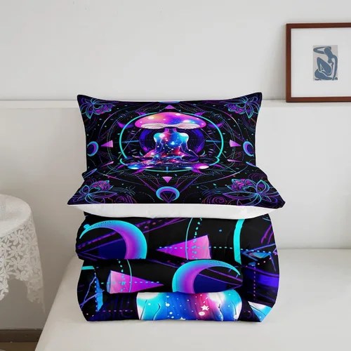 Vista 67 de Juego de ropa de cama Happy Camping de Homewish, tamaño individual, con diseño de osos cazadores y pinos, para niños, hombres, adultos, decoración