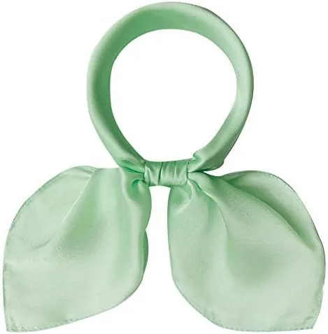 Vista 2 de Bellonesc - Bufandas cuadradas pequeñas de seda 100% seda para mujer, 21 x 21 pulgadas, bufandas de seda real para el cabello para mujer