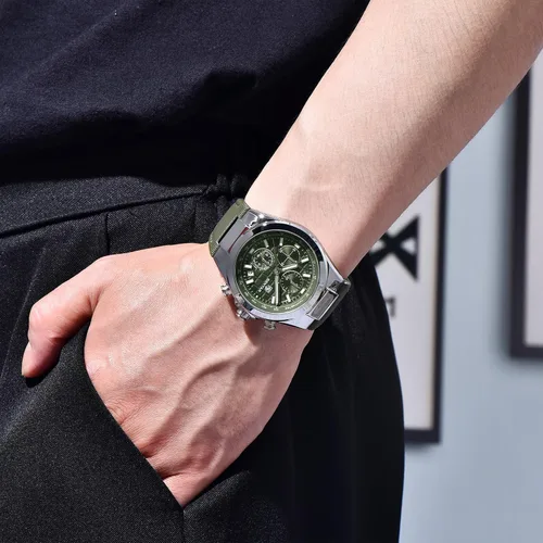 Vista 5 de BENYAR Cuarzo Movimiento Cronógrafo 30M Impermeable Luminoso Fecha Clásico Correa de Cuero Relojes para Hombre