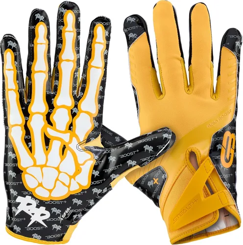 Vista 15 de Guantes de fútbol Grip Boost - Peace Stealth 6.0 Boost Plus Tecnología adhesiva - Guantes de fútbol para adultos y jóvenes para receptor abierto