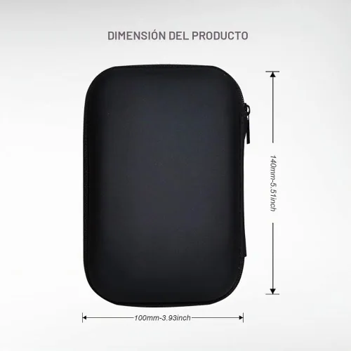 Vista 3 de Estuche de transporte para disco duro, organizador de almacenamiento, bolsa de transporte universal compatible con Western Digital WD Elements