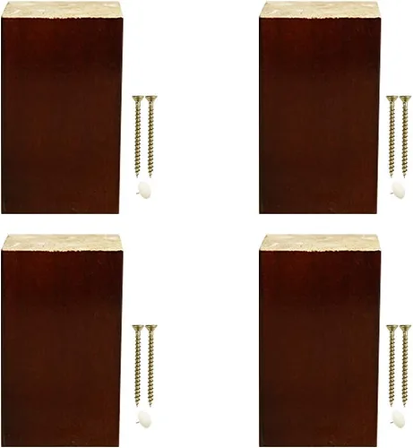 Vista 14 de Juego de 4 patas cuadradas de madera maciza para muebles, patas para silla de mesa auxiliar, patas de sofá, patas de armario, patas de banco, patas
