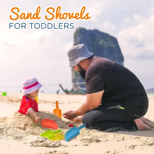 Vista 8 de 4E's Novelty Pala de arena para niños a granel, paquete de 12 palas de playa de plástico resistente, para plantar, excavar y herramienta de jardín