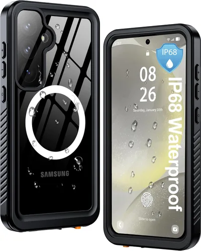 Vista 32 de ANTSHARE Funda impermeable IP68 para Samsung Galaxy S24 Ultra, compatible con MagSafe, protector de pantalla y lentes integrado, protección