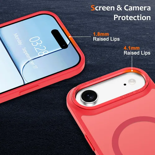 Vista 745 de Anuck - Funda magnética para iPhone 11 compatible con MagSafe, carcasa trasera mate translúcida dura, borde de TPU, delgada, resistente a impactos