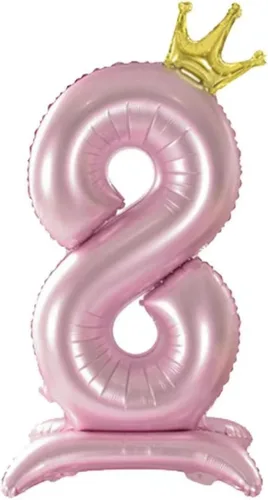 Vista 13 de Globos azules con el número 1 de 42 pulgadas con corona, globos de primer cumpleaños para niños y niñas, suministros de decoración de fiesta de Azul