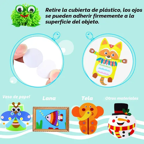 Vista 3 de FEBSNOW - 200 ojos autoadhesivos de 0.236 pulgadas para manualidades