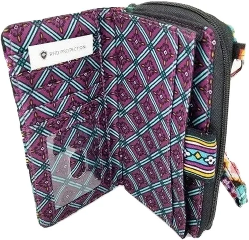 Vista 3 de Vera Bradley Pulsera combinada icónica RFID en vides florales, Floral