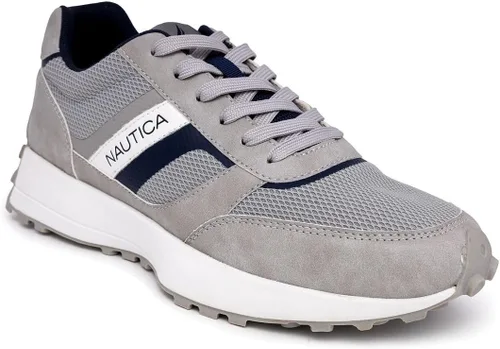 Vista 8 de Nautica Tenis con cordones para hombre: informales, elegantes y cómodos para caminar Marrón