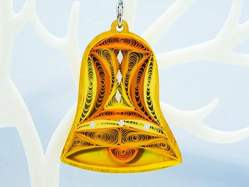 Vista 13 de Árbol de Navidad, decoración del hogar, decoración navideña, adorno hecho a mano, ornamento quilled, bolso, mochila, bolso, teléfono móvil