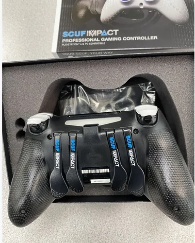 Vista 2 de SCUF 4PSH Impact Quickbuy Pro Gaming Controller for PS4 & PC Holiday 2021 - Graphite (Renewed)
