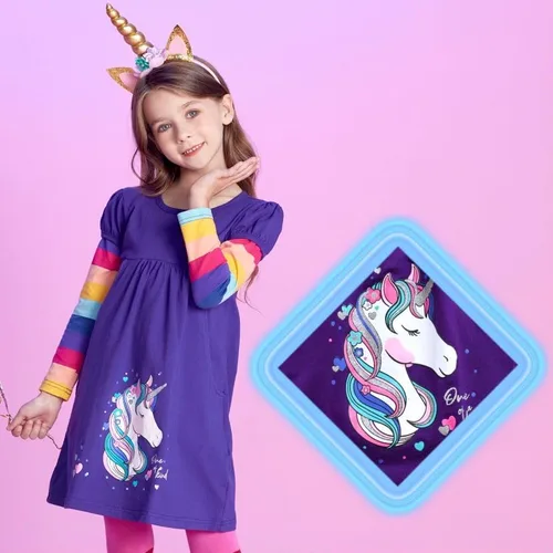 Vista 3 de VIKITA Winter Girls Dresses Toddler Girl Clothes Long Sleeve School Outfits for Kids 2-12 Years
