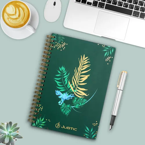Vista 6 de JUBTIC Libreta de direcciones de tapa dura con pestañas alfabéticas, libreta de direcciones encuadernada en espiral con páginas rellenables, libreta