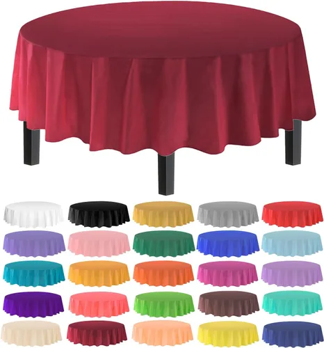 Vista 19 de allgala Juego de 12 manteles de plástico premium para mesa, desechables - 54 x 108 pulgadas - Impermeable, resistente a manchas, fácil de limpiar