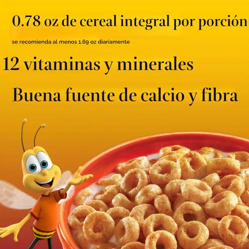 Vista 4 de Cereales para desayuno con avena Cheerios Honey Nut, sin gluten. 10.8 onzas