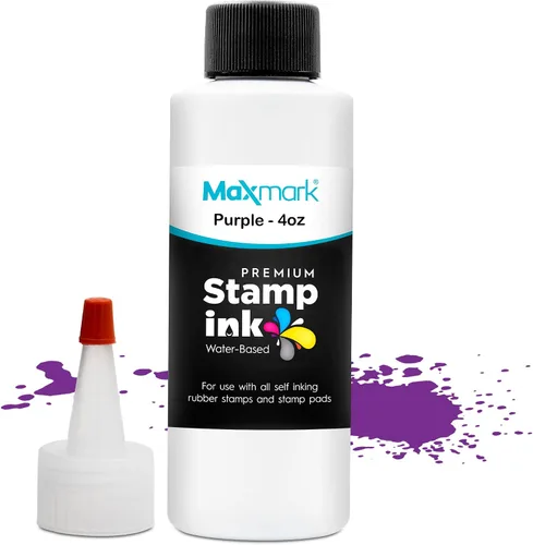 Vista 23 de MaxMark Premium - Tinta de recarga con punta de control en botella para sellos autoentintados, color negro - 1 onza