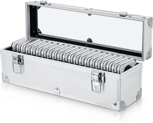 Vista 10 de Funrous Caja de Almacenamiento de Monedas de Aluminio 100/50/20 Slabs para Portadores de Slabs Suministros para Colección y Almacenamiento Caja