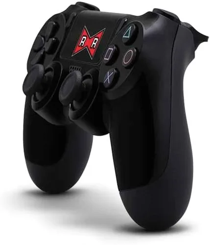 Vista 2 de Skinit Calcomanía para juegos compatible con el controlador de PS4, diseño oficial de Dragon Ball Z Red Ribbon Army Negro - DRGBLZ10
