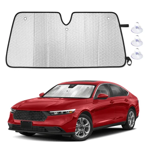 Vista 61 de EcoNour Parasol plegable para parabrisas de Mazda 3 2014-2016 2017 2018, parasol para ventana delantera de automóvil, protección UV, bloqueador