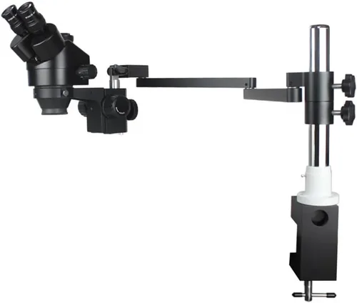 Vista 5 de Microscope Kit Rotatable Universal Articulating Arm Stand for Binocular Trinocular Stereo Zoom Microscope Focus Microscopio Camera Repair Tools