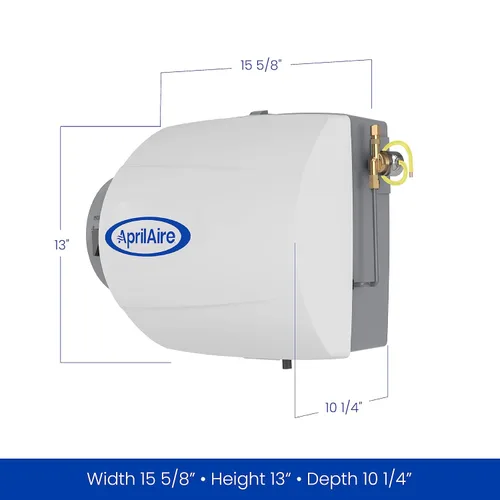 Vista 7 de AprilAire 500M Humidificador para toda la casa, humidificador manual y compacto para conectar al sistema de ventilación, humidificador de gran